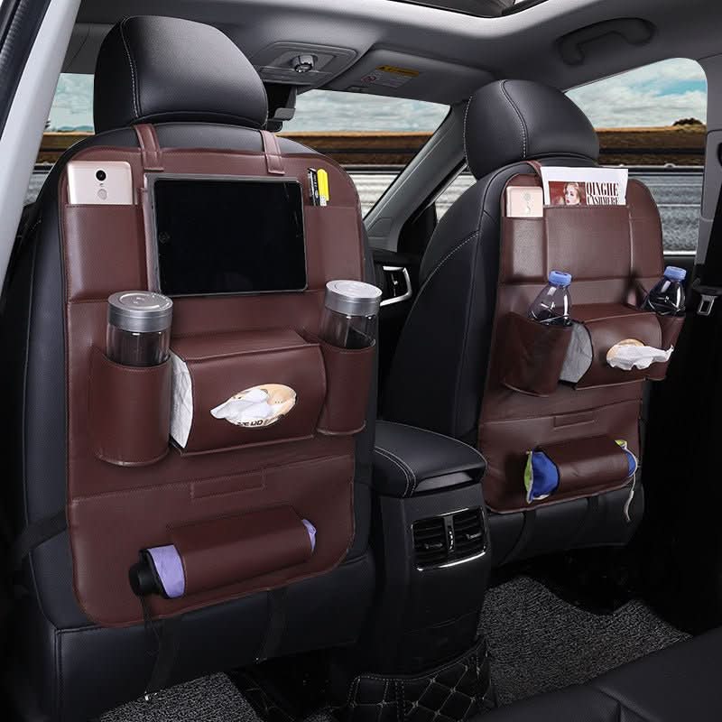 Car Interior Supplies Multifunctional Seat Back Leather Folding - Eshtree