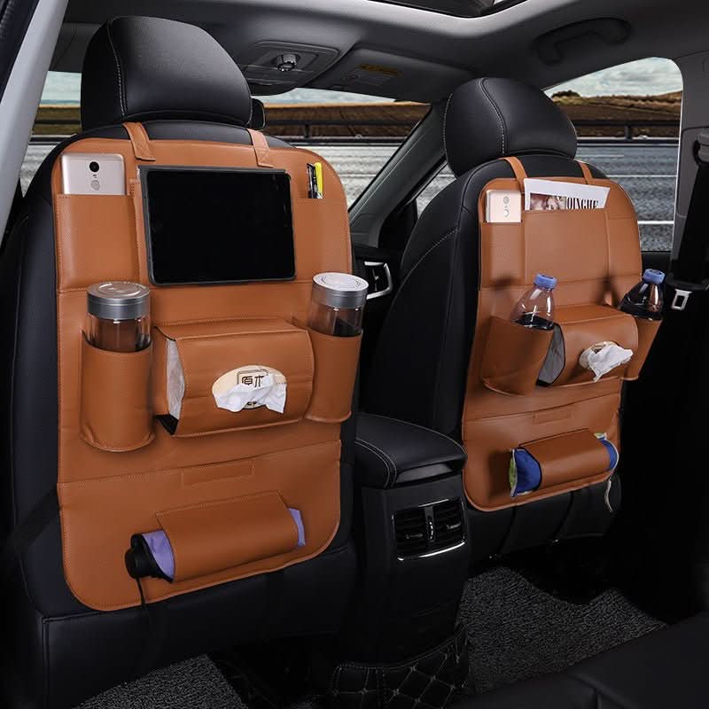 Car Interior Supplies Multifunctional Seat Back Leather Folding - Eshtree