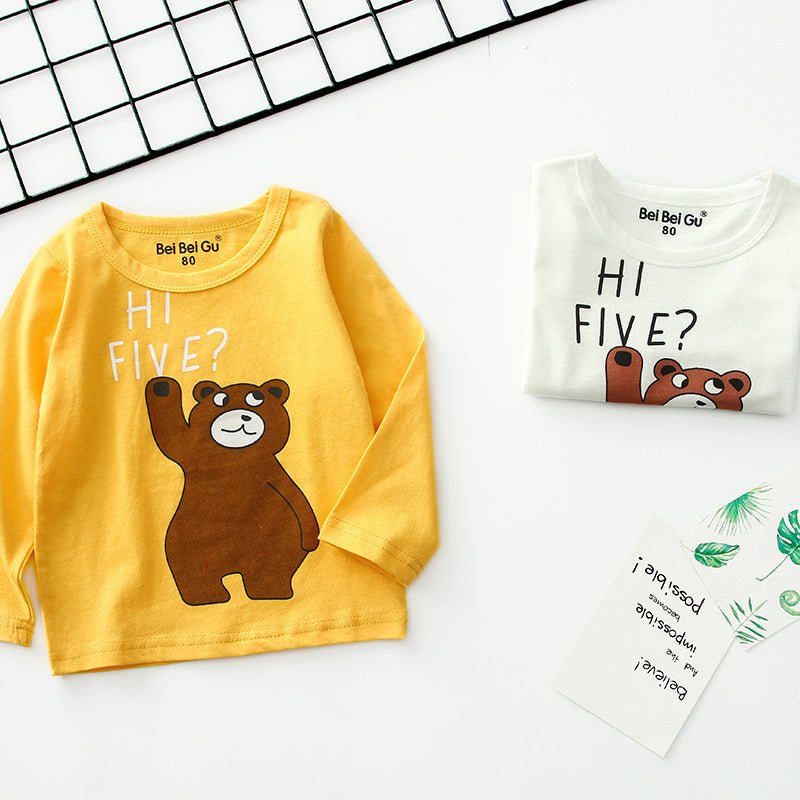 Cartoon children's long sleeve t-shirt bottoming shirt - Eshtree