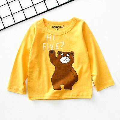 Cartoon children's long sleeve t-shirt bottoming shirt - Eshtree