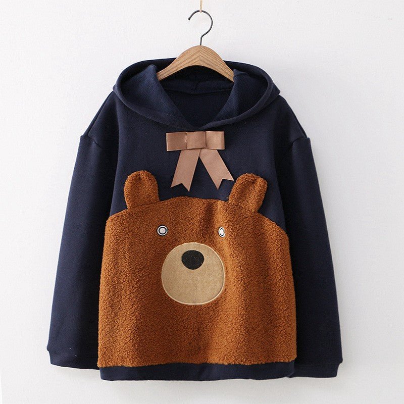Cartoon warm hooded sweater - Eshtree