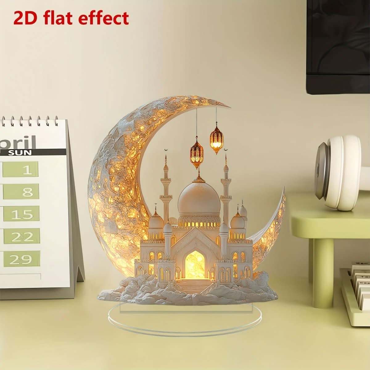 Castle Acrylic Desktop Decoration Beside Moose Festival Moon - Eshtree