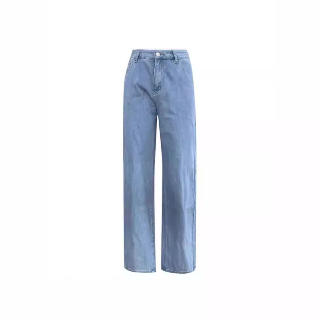 Casual Retro Loose Denim Trousers Women - Eshtree