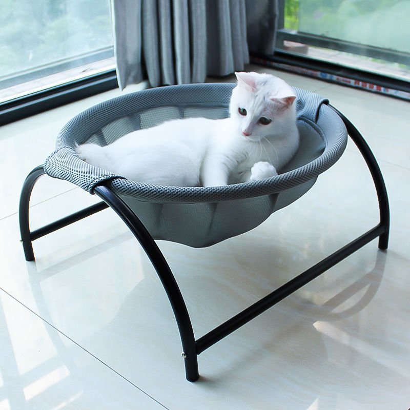 Cat Hammock Bed Free - Standing Cat Sleeping Cat Bed Cat Supplies Pet Supplies Whole Wash Stable Structure Detachable Excellent Breathability Easy Assembly Indoors Outdoors - Eshtree