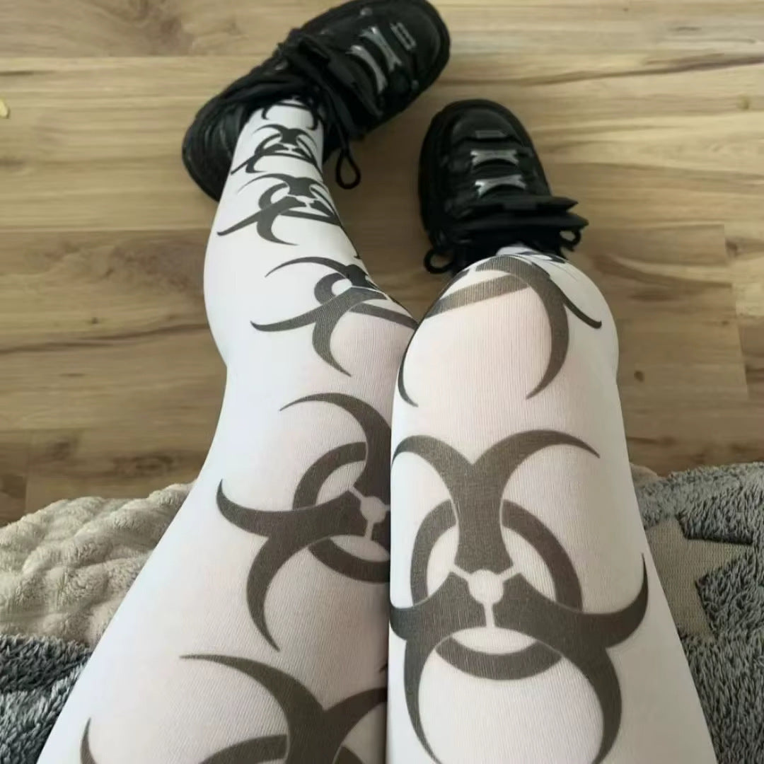 Printed Socks For Women Over The Knee Tube Socks