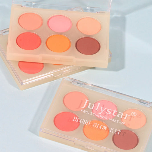 Beauty Matte Rouge Blush Repair Three-dimensional Eye Shadow Six-color Integrated