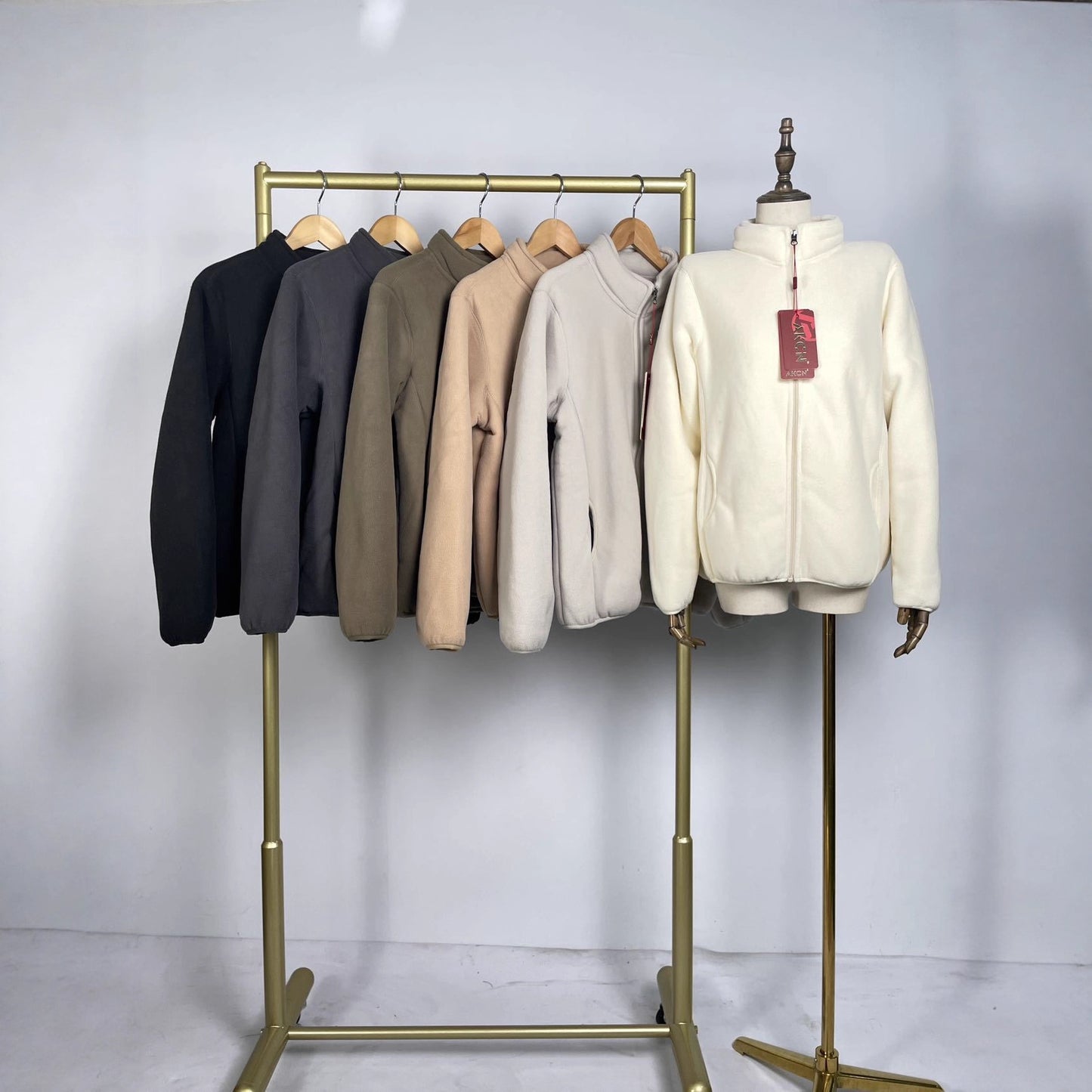 Thickened Western Style One-piece Lamb Wool Coat