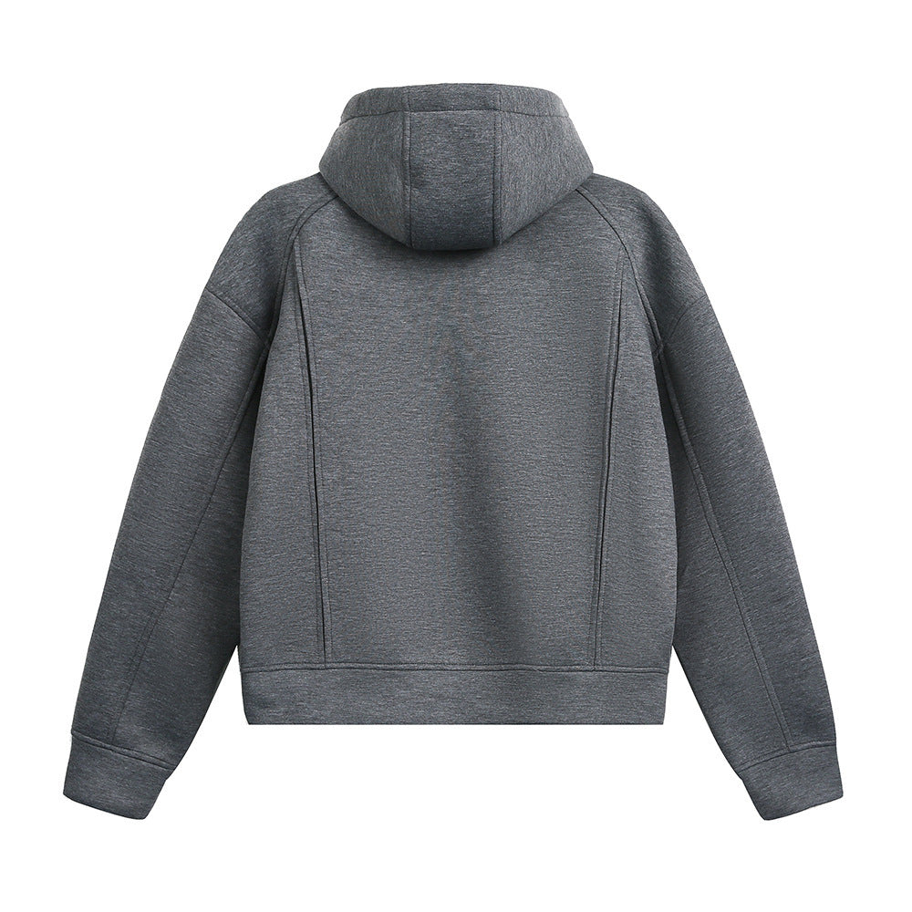 Deconstructing And Splicing Hooded Cardigan Sweater Man