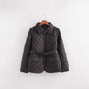 Fashion Simple With Belt Quilted Cotton Coat Jacket