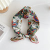 Women's Cotton And Linen Small Square Towel Silk Scarf Artistic All-match Fashion