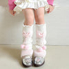 Lolita Bow Cute Knitting Wool Calf Socks