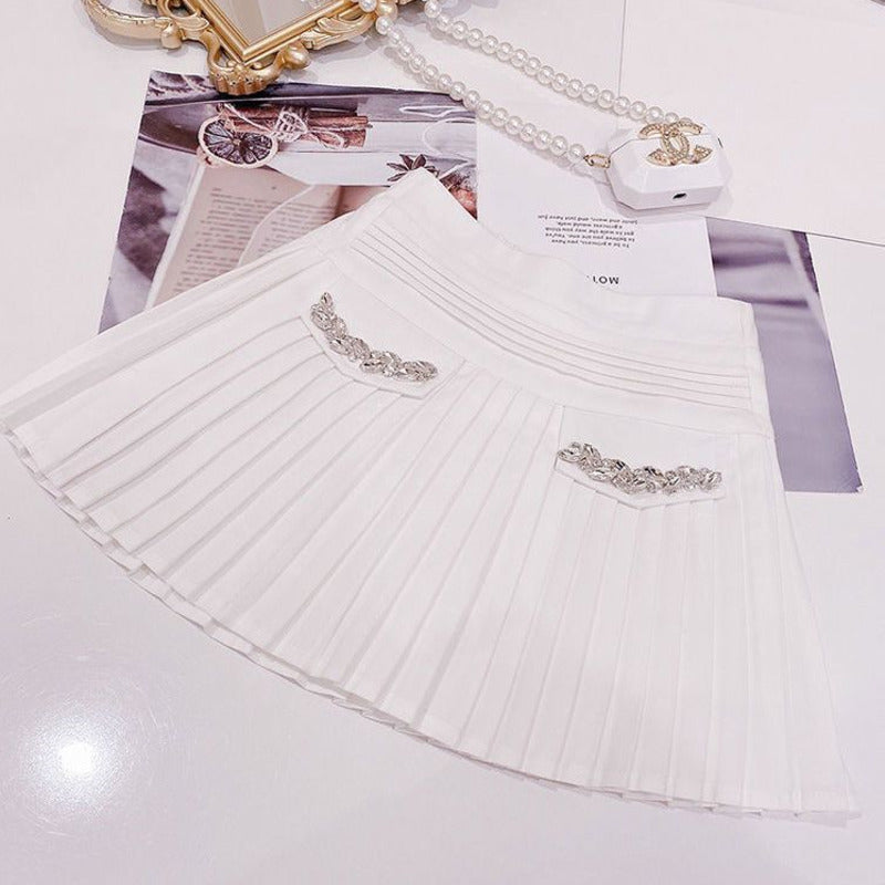 Girls' Spring Western Style Suit Shirt Trendy Two Piece Set