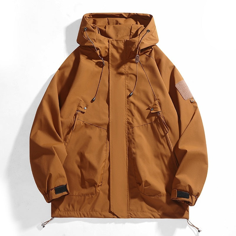 Loose Cargo Waterproof Jacket Coat Hooded