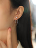 A Charming Afternoon - Earrings Set With Top-quality Moissanite S925 Silver And Platinum-plated Stud Earrings, A Fashionable And Trendy Accessory, Can Be Tested With A Diamond Pen