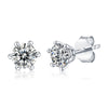 Rain And Snow - Earrings Set With 0.5-carat Top-quality Moissanite S925 Silver And Platinum-plated Stud Earrings, A Fashionable And Trendy Accessory, Can Be Tested With A Diamond Pen