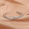 Zircon Opening Bracelet Female Two-piece Set