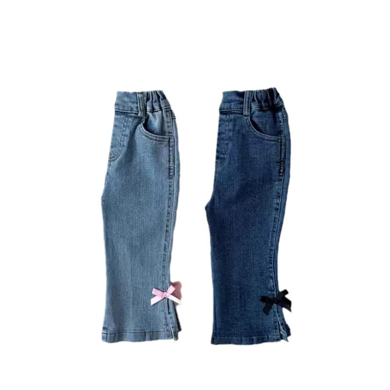 Product Girls Micro-elastic Denim Bell-bottom Pants