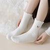 Plush Soft Glutinous Socks Women's Fleece-lined Thickened Cute Cartoon Mid-calf High-grade