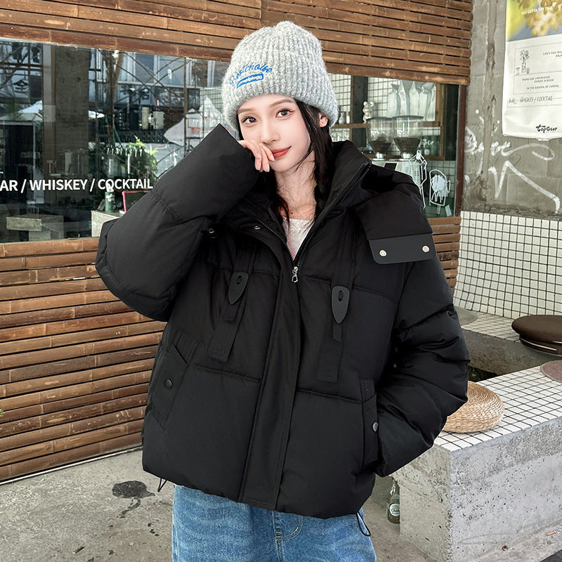 Short Down Jacket Women's Hooded Warm Jacket
