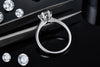 Dance Of Wind And Snow - A Wedding Ring Set With 1-carat Top-quality Moissanite S925 Silver And Platinum-plated Diamond. The Ring Can Be Inspected With A Diamond Pen