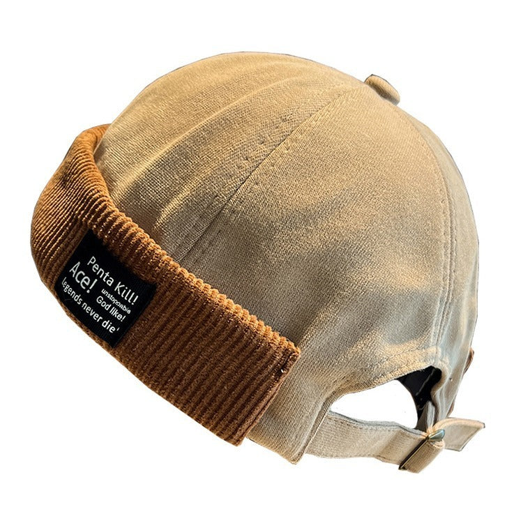 Corduroy Brimless Skullcap Women's Hip Hop