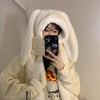 Big Rabbit Ears Plush Thickened Women's Cute Hat Scarf Gloves