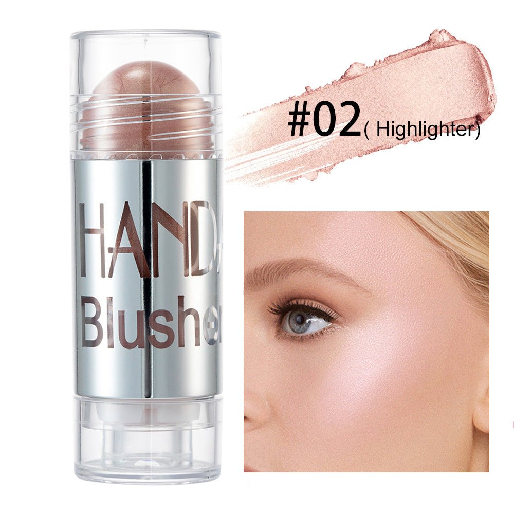 Cheek Blusher Shimmer Blush Stick Face Makeup Highlighter Bronzer Contour Cream Long - lasting Facial Make Up Cosmetics - Eshtree