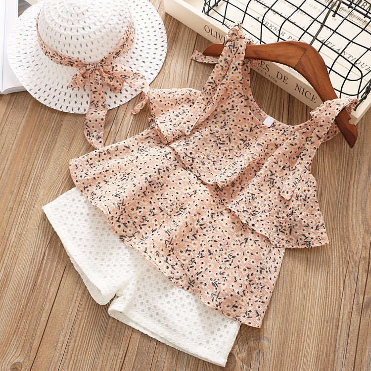 Chiffon Sling Two - piece Suit Cool Girl Suit With Hat - Eshtree