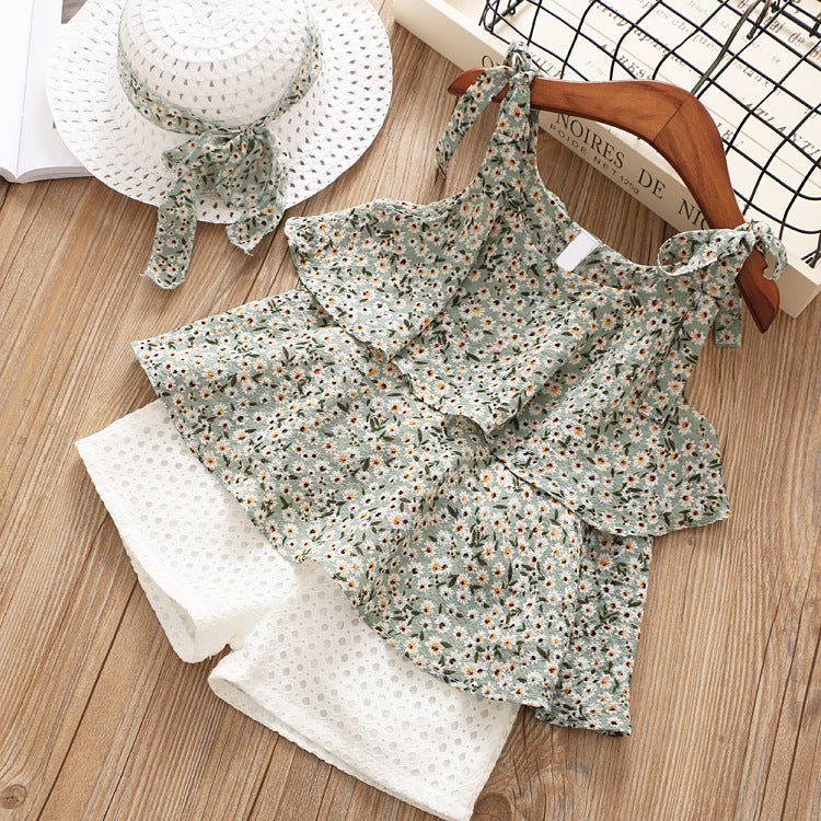 Chiffon Sling Two - piece Suit Cool Girl Suit With Hat - Eshtree