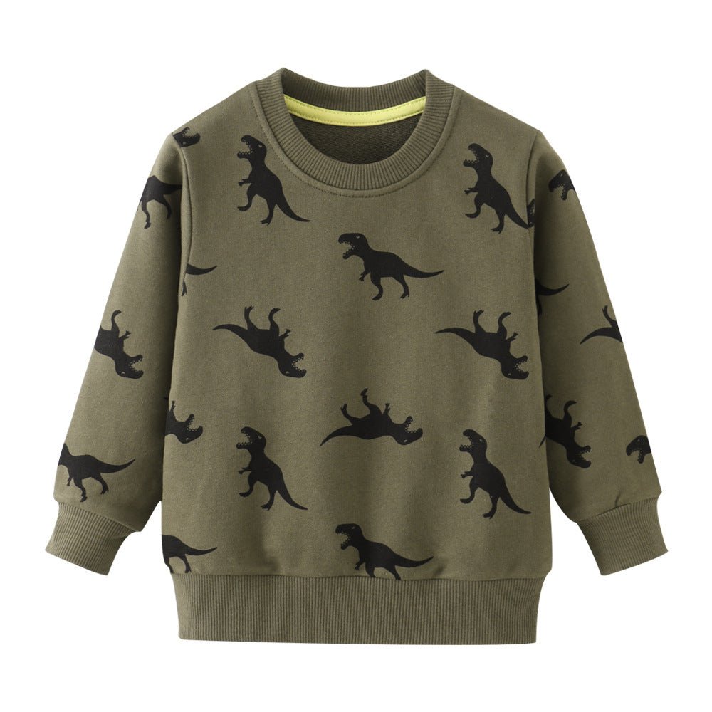 Children's Autumn Clothing Long Sleeve Boy Cartoon Cotton Crew Neck Sweater - Eshtree