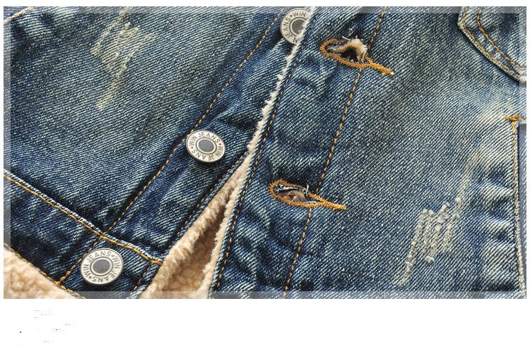 Children's Baby Thickened 4 Korean Style Fur Collar Jacket Top - Eshtree