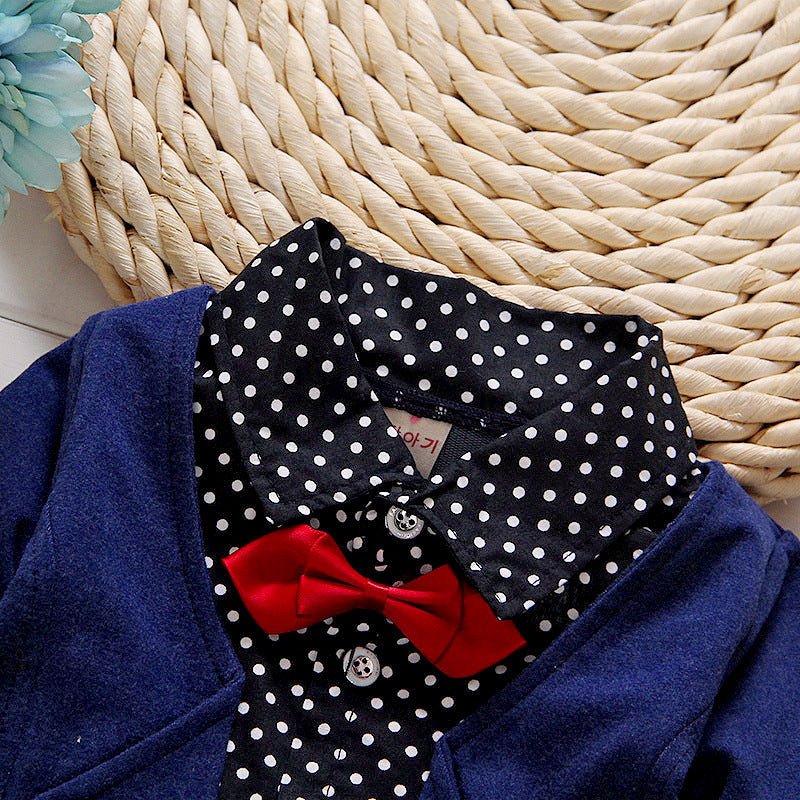Children's Children's Suit Bow tie Sweater Small Trousers - Eshtree