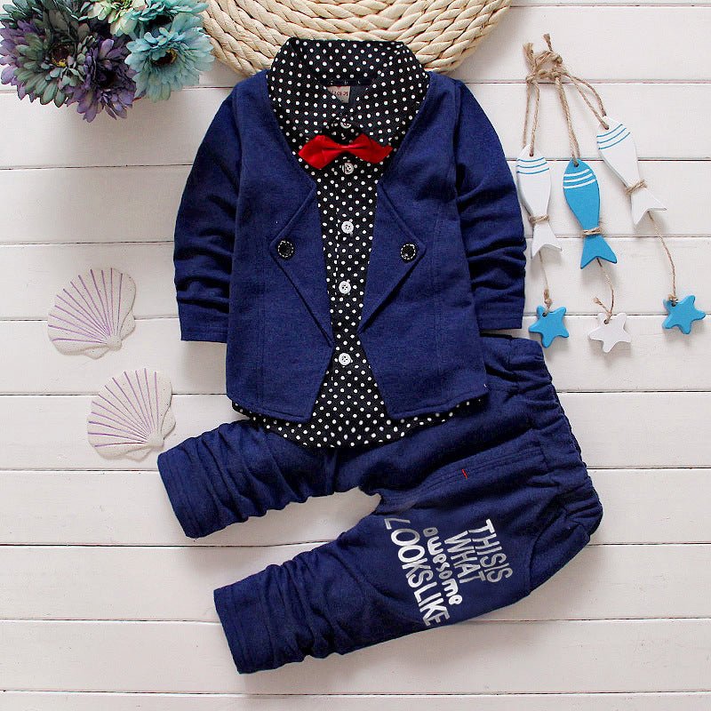 Children's Children's Suit Bow tie Sweater Small Trousers - Eshtree