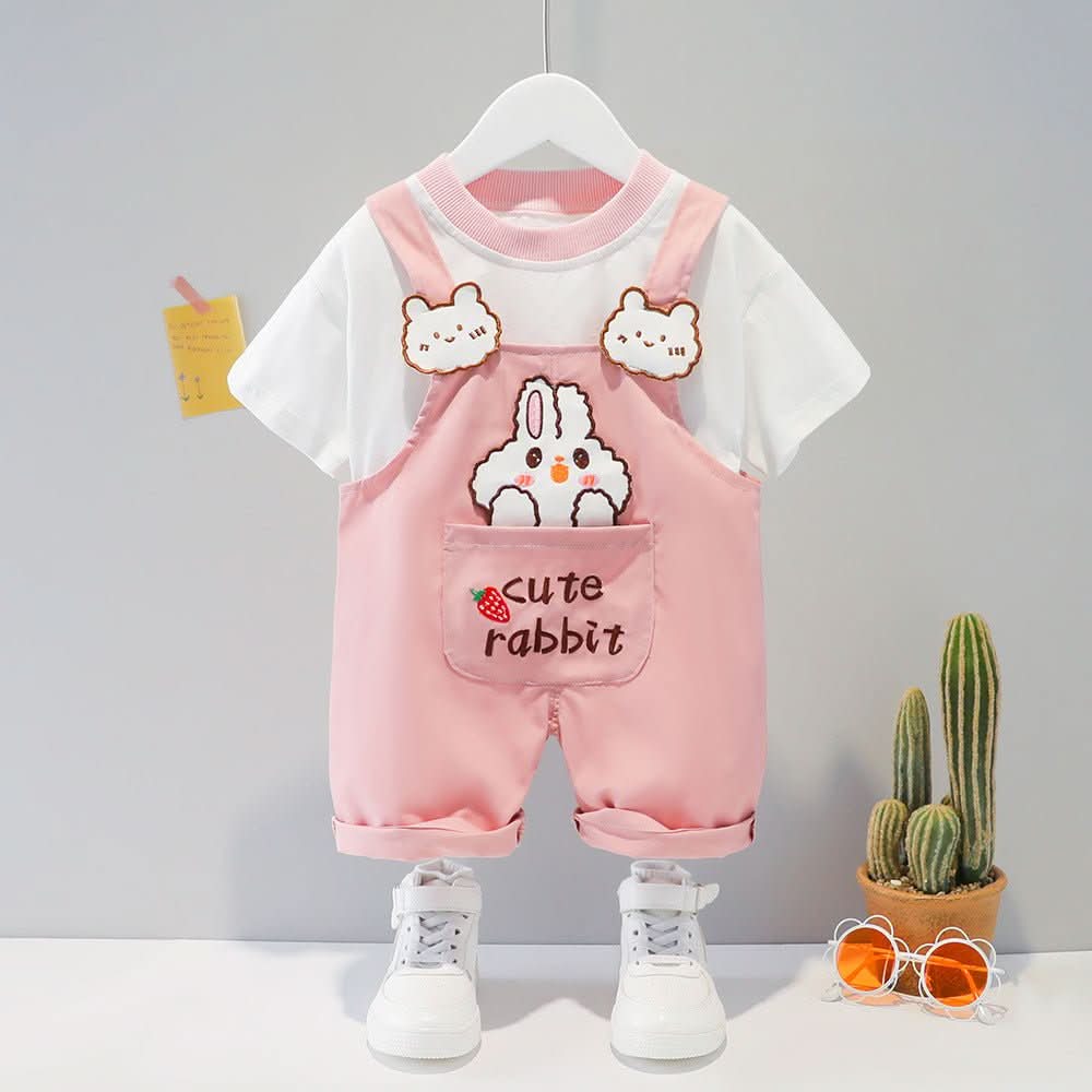 Children's Clothing Men And Women Baby Summer Cartoon Short - sleeved Overalls - Eshtree