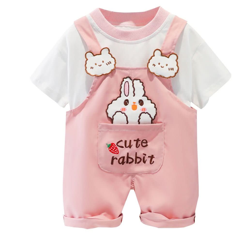 Children's Clothing Men And Women Baby Summer Cartoon Short - sleeved Overalls - Eshtree