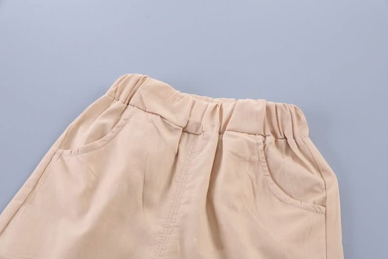 Children's Clothing Summer New Suit Children Cotton Clothes Baby Short Sleeve Shirt - Eshtree