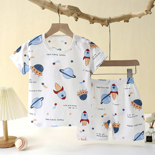 Children's Loungewear Pajamas Pure Cotton Underwear Set - Eshtree