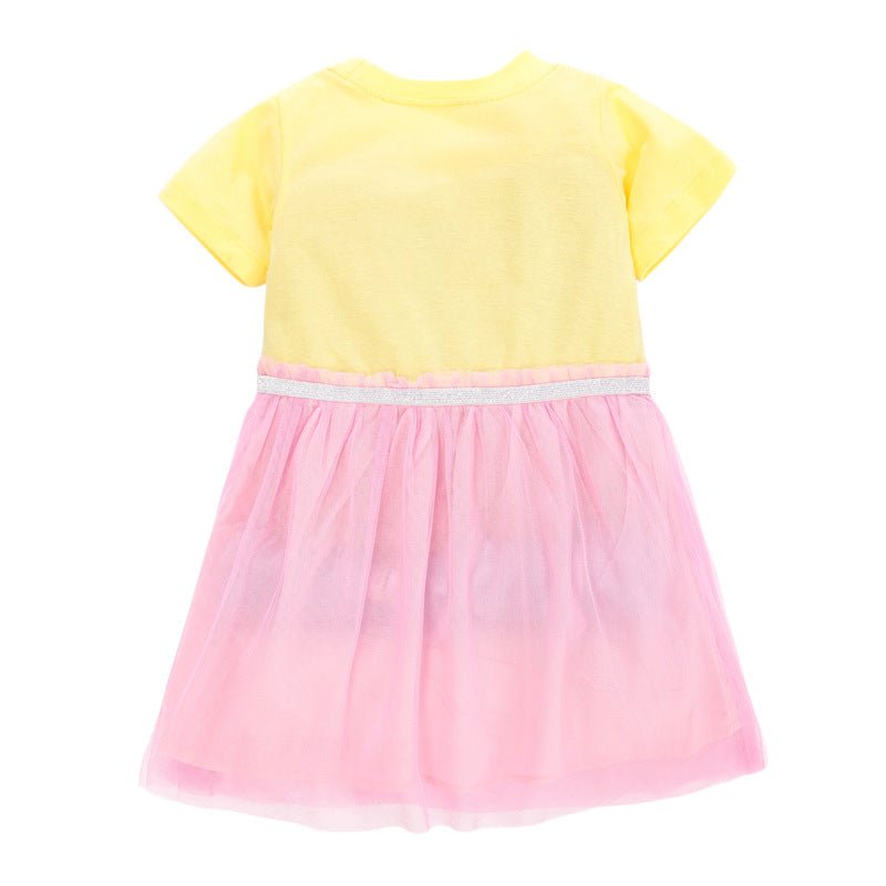 Children's Net Dress With Short Sleeves - Eshtree