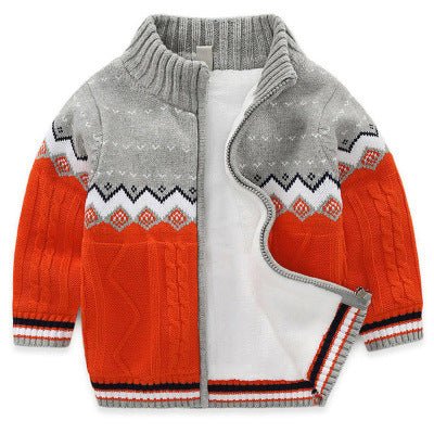Children's Plush Sweater Thick Knit Cardigan - Eshtree