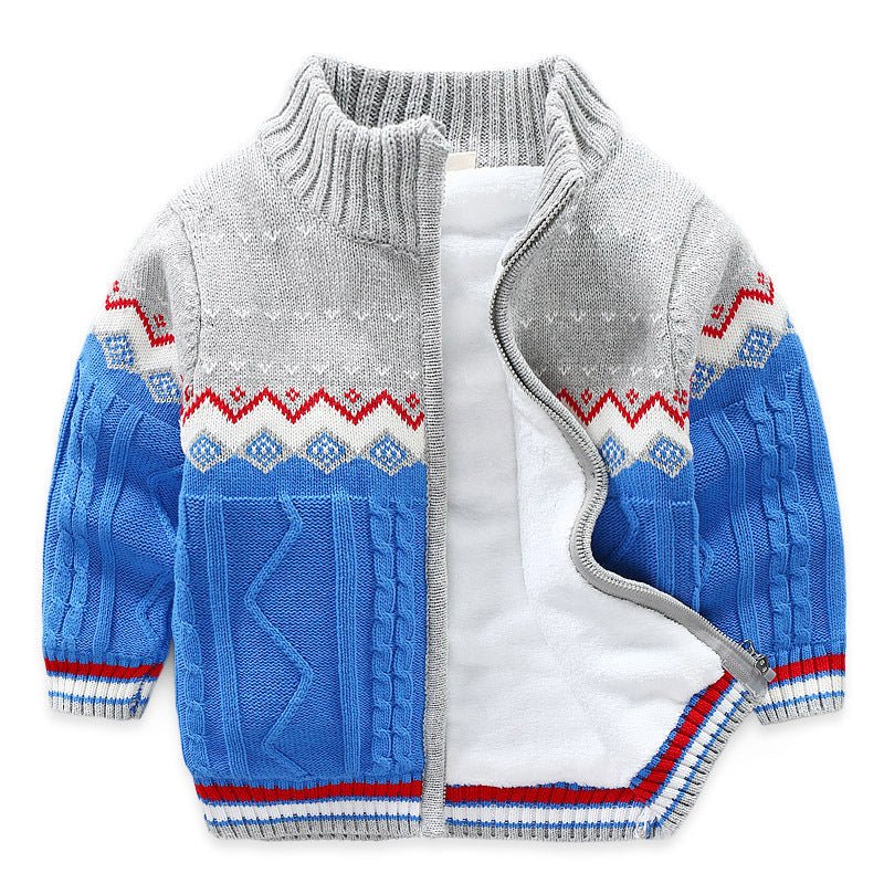 Children's Plush Sweater Thick Knit Cardigan - Eshtree