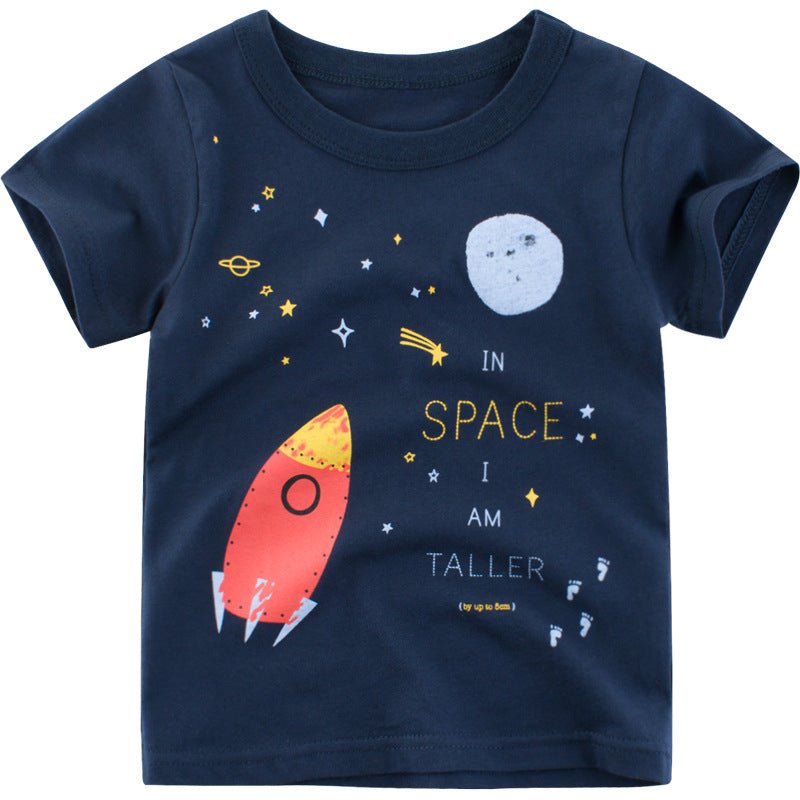 Children's rocket print T-shirt - Eshtree