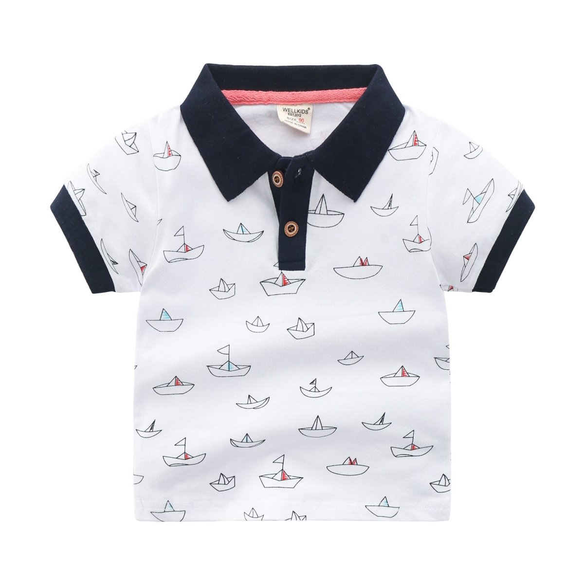 Children's Short - sleeved Polo Shirt Lapel T-shirt - Eshtree