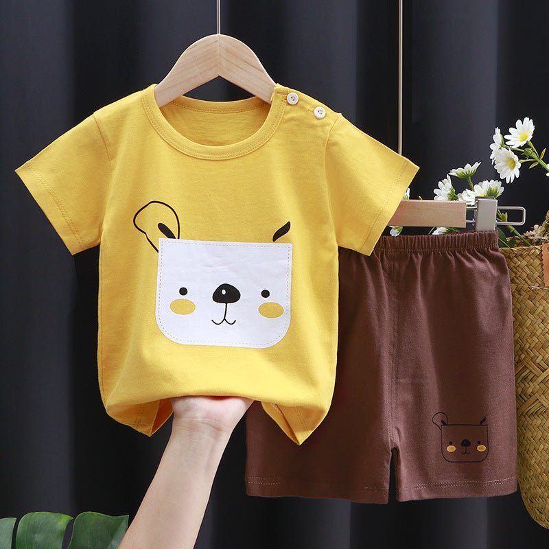 Children's Short - sleeved Suit Cotton T-shirt Baby Baby Clothes - Eshtree