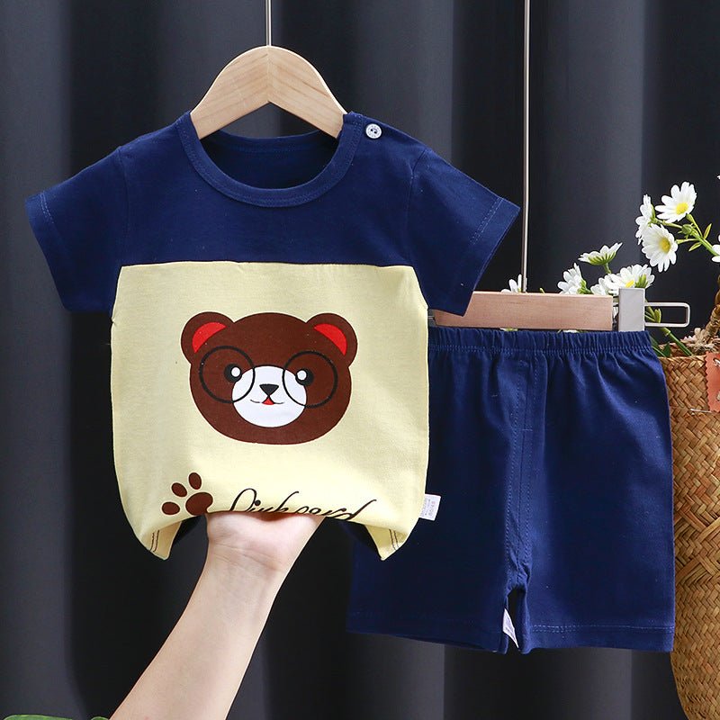 Children's Short - sleeved Suit Cotton T-shirt Baby Baby Clothes - Eshtree