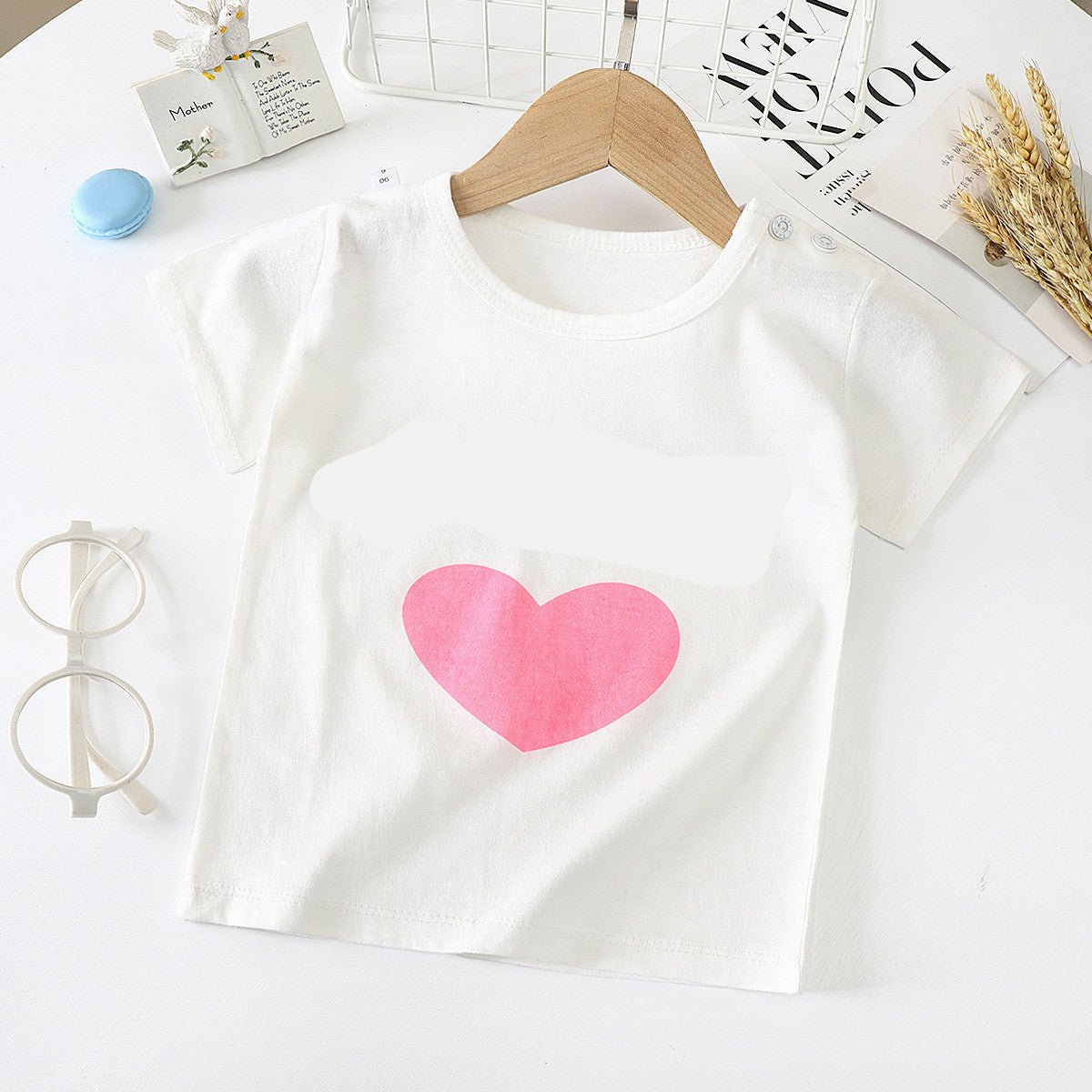 Children's Short - sleeved T-shirt cotton Baby Half - sleeved Bottoming Shirt - Eshtree