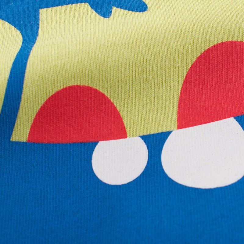 Children's top cartoon T-shirt with round neck and short sleeve - Eshtree