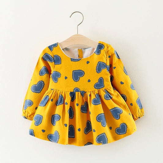 Children's wear on behalf of autumn, foreign trade girls, cotton long sleeved dress, infant cartoon princess skirt - Eshtree