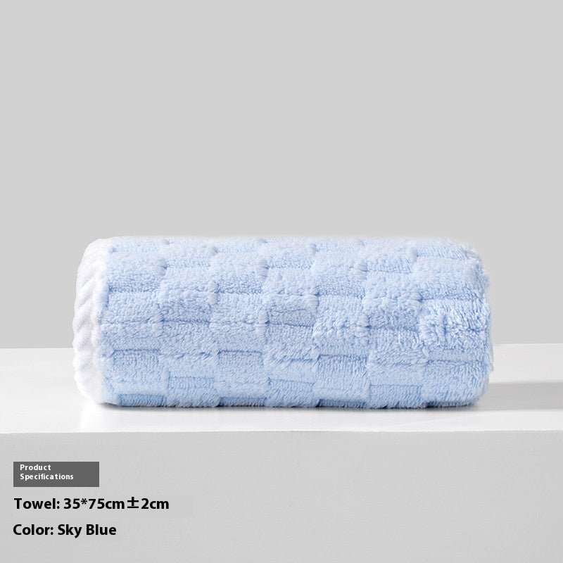 Cloud Lattice Coral Fleece Bath Towel Household - Eshtree