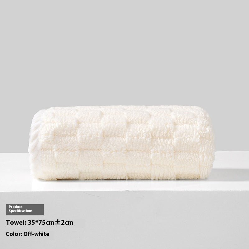 Cloud Lattice Coral Fleece Bath Towel Household - Eshtree