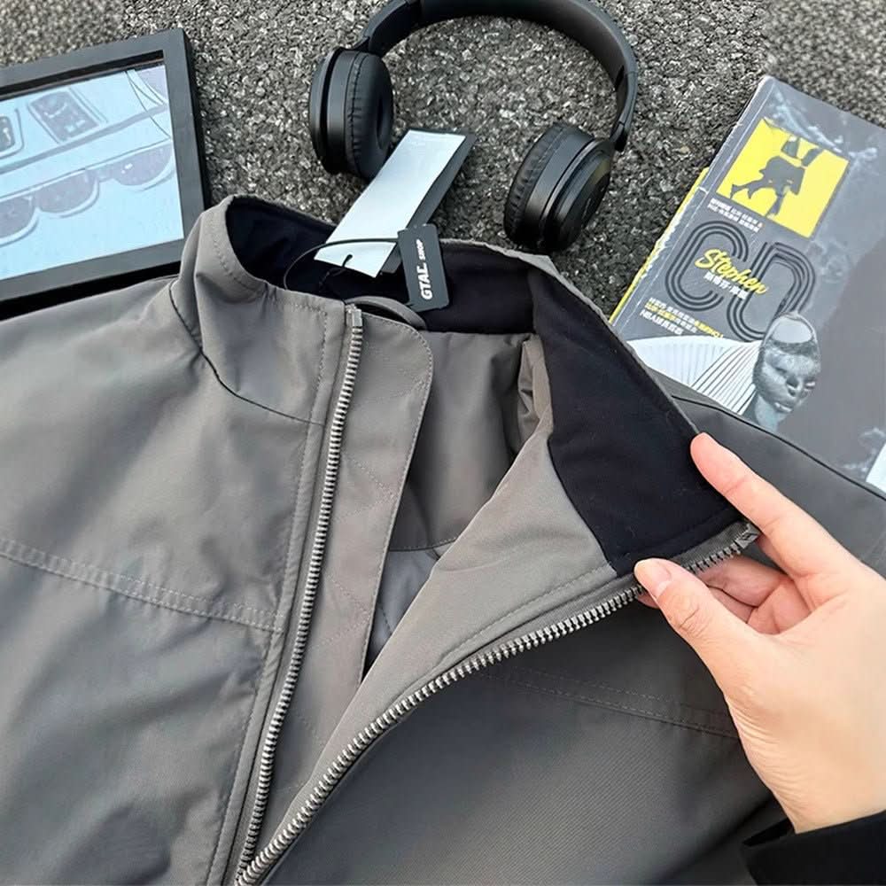 Coach Jacket Men's Stand Collar Motorcycle Baseball Uniform - Eshtree